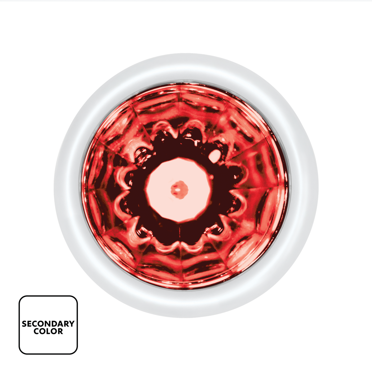 UltraBurst Double Fury Red Auxiliary to Amber Clearance and Marker 9 LED 1 1/2" Watermelon Light