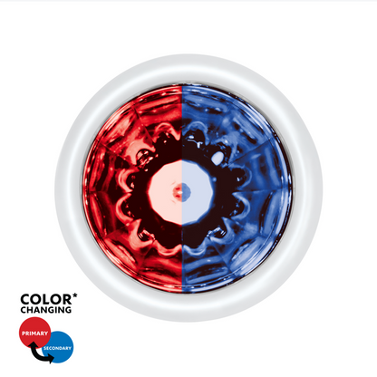 UltraBurst Double Fury Blue Auxiliary to Red Clearance and Marker 9 LED 1 1/2" Watermelon Light