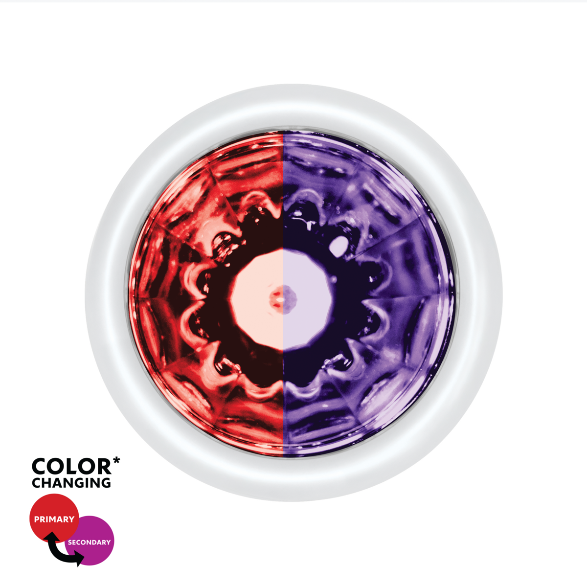 UltraBurst Double Fury Purple Auxiliary to Red Clearance and Marker 9 LED 1 1/2" Watermelon Light
