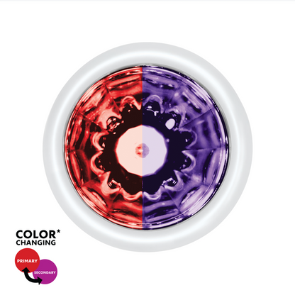 UltraBurst Double Fury Purple Auxiliary to Red Clearance and Marker 9 LED 1 1/2" Watermelon Light
