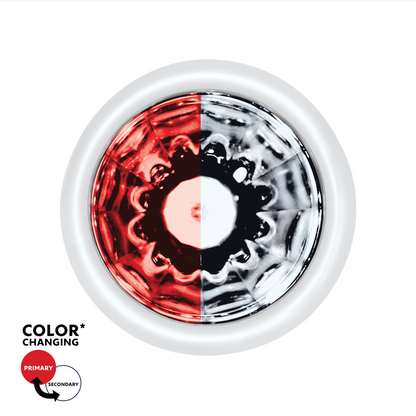 UltraBurst Double Fury White Auxiliary to Red Clearance and Marker 9 LED 1 1/2" Watermelon Light
