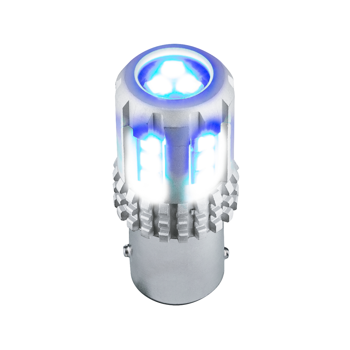 Double Fury High Power Amber to Blue 18 LED 1157 Bulb