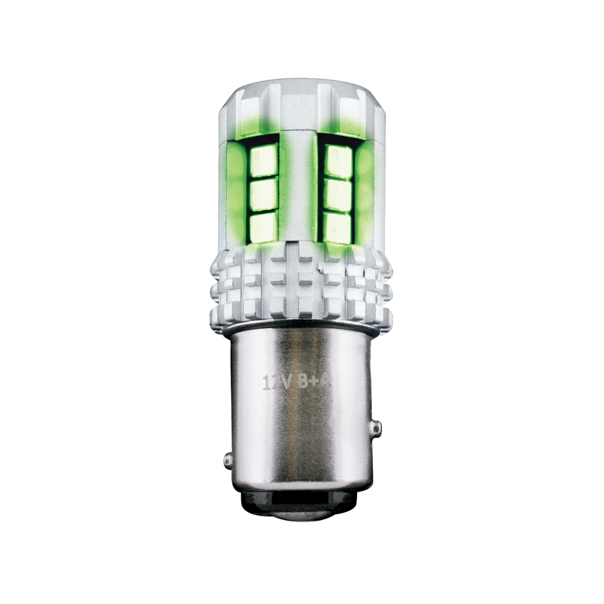 Double Fury High Power Amber to Green 18 LED 1157 Bulb
