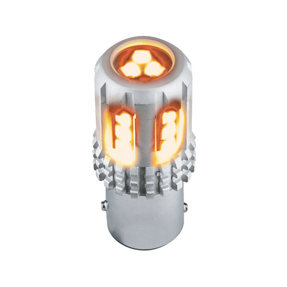 Double Fury High Power Amber to Green 18 LED 1157 Bulb