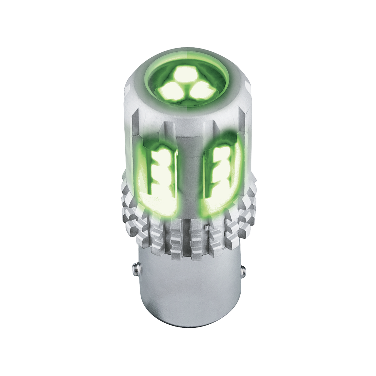 Double Fury High Power Amber to Green 18 LED 1157 Bulb