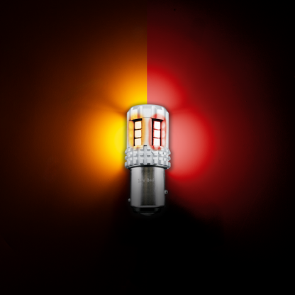 Double Fury High Power Amber to Red 18 LED 1157 Bulb