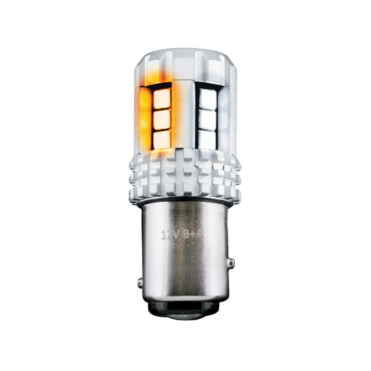 Double Fury High Power Amber to White 18 LED 1157 Bulb