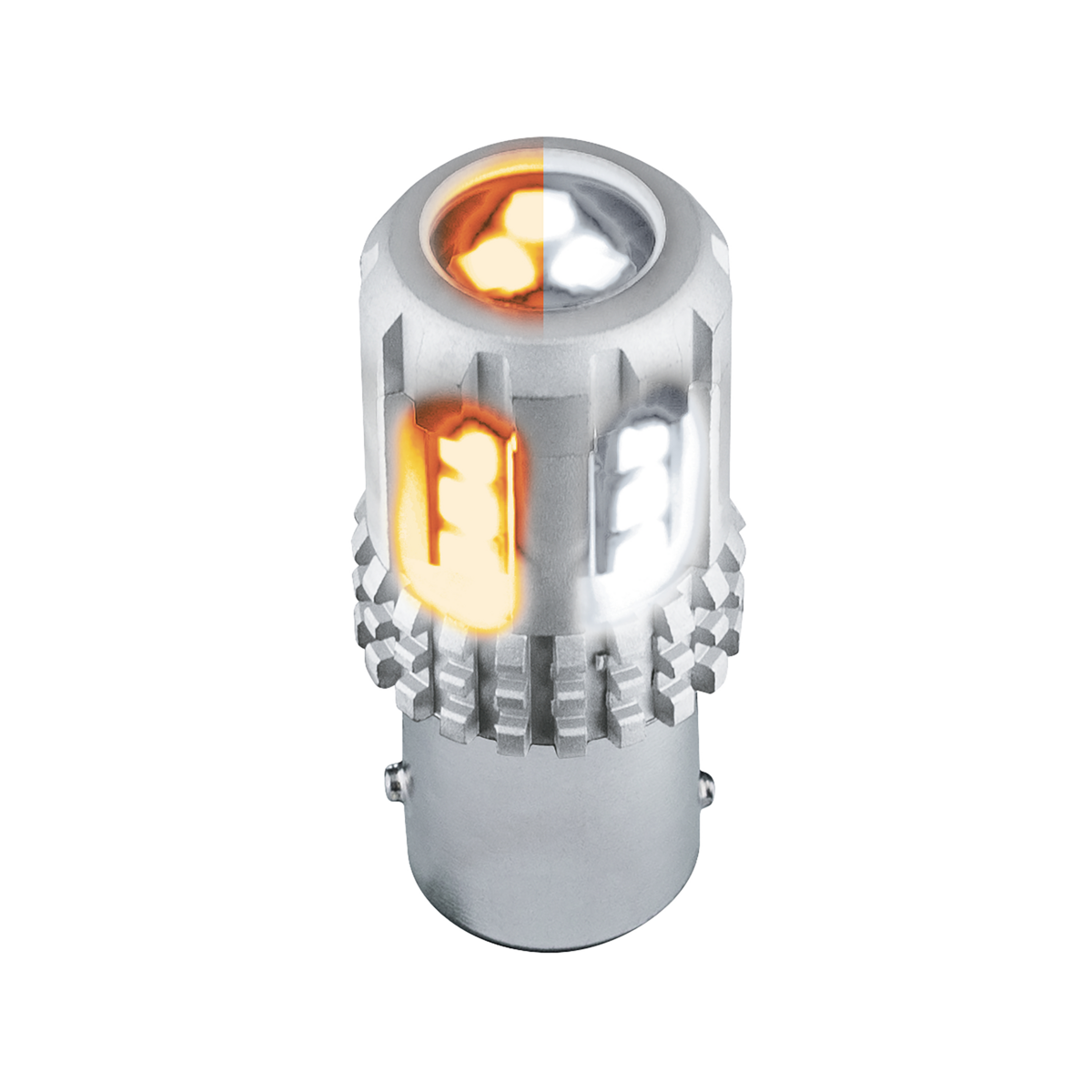 Double Fury High Power Amber to White 18 LED 1157 Bulb
