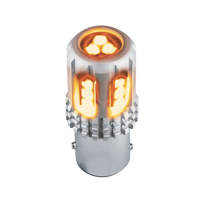 Double Fury High Power Amber to White 18 LED 1157 Bulb