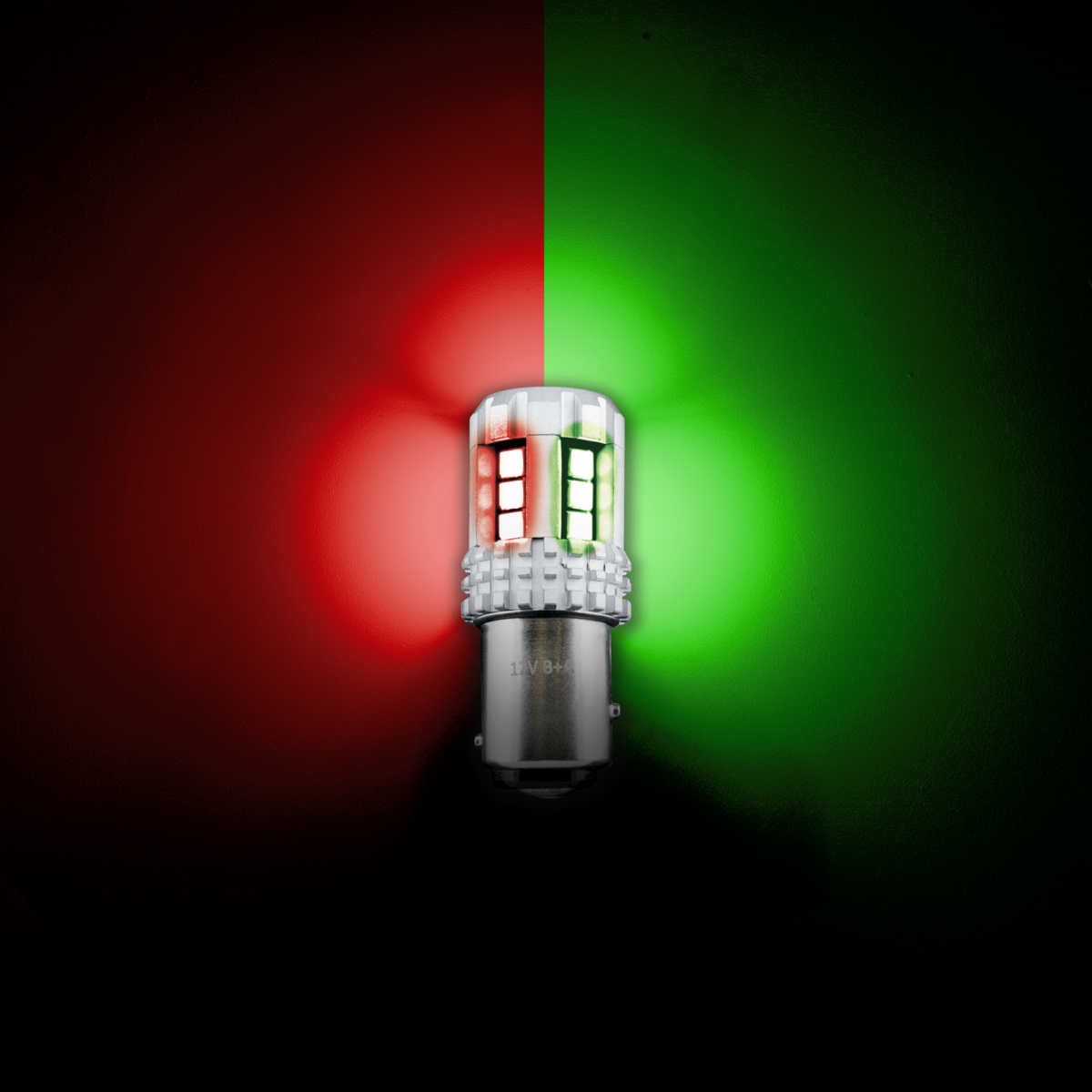 Double Fury High Power Red to Green 18 LED 1157 Bulb