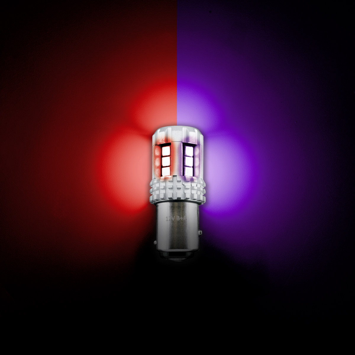 Double Fury High Power Red to Purple 18 LED 1157 Bulb