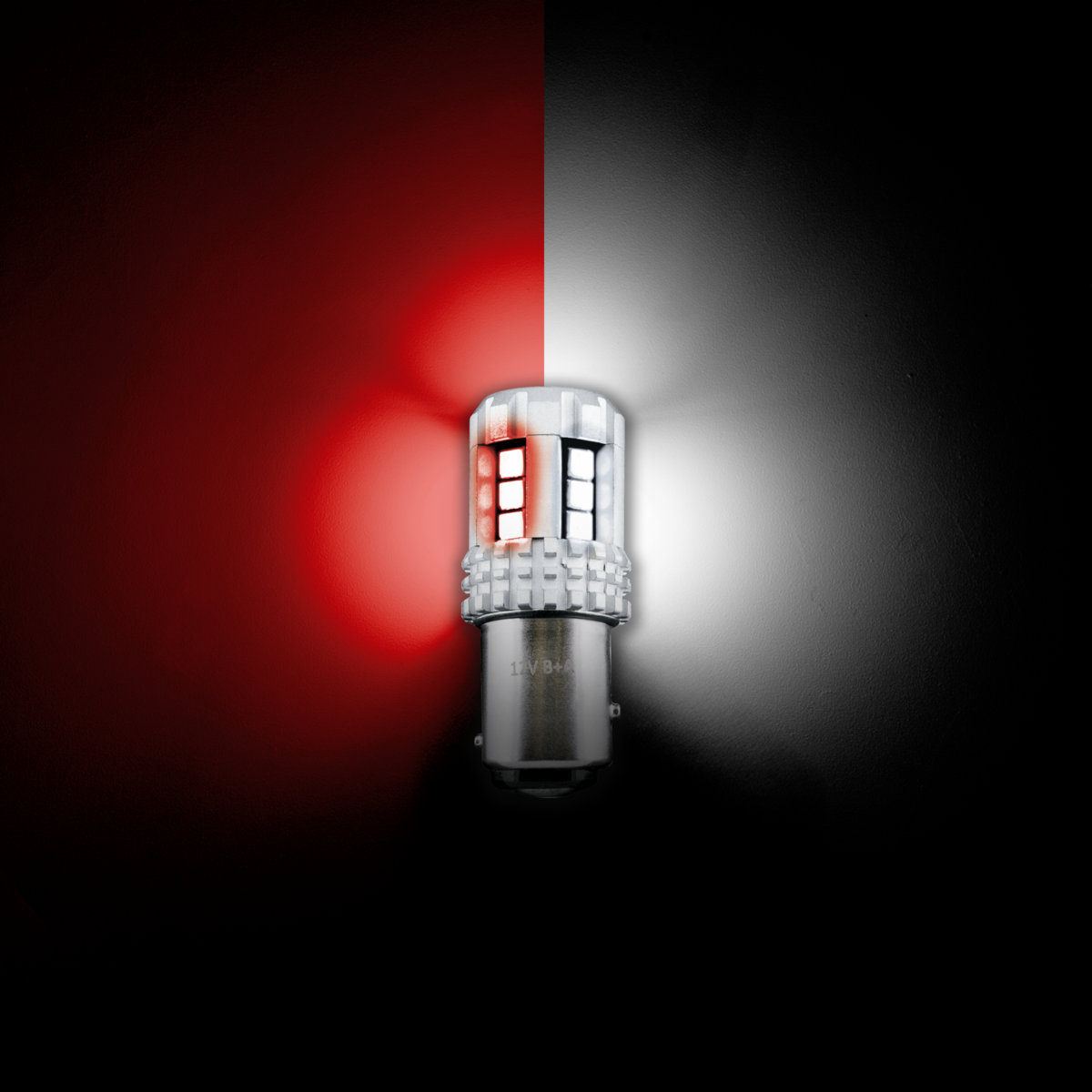 Double Fury High Power Red to White 18 LED 1157 Bulb