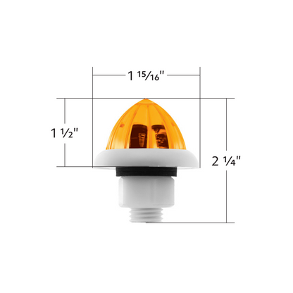 UltraBurst Amber with Amber Lens Clearance and Marker 9 LED 1 1/2" Watermelon Light