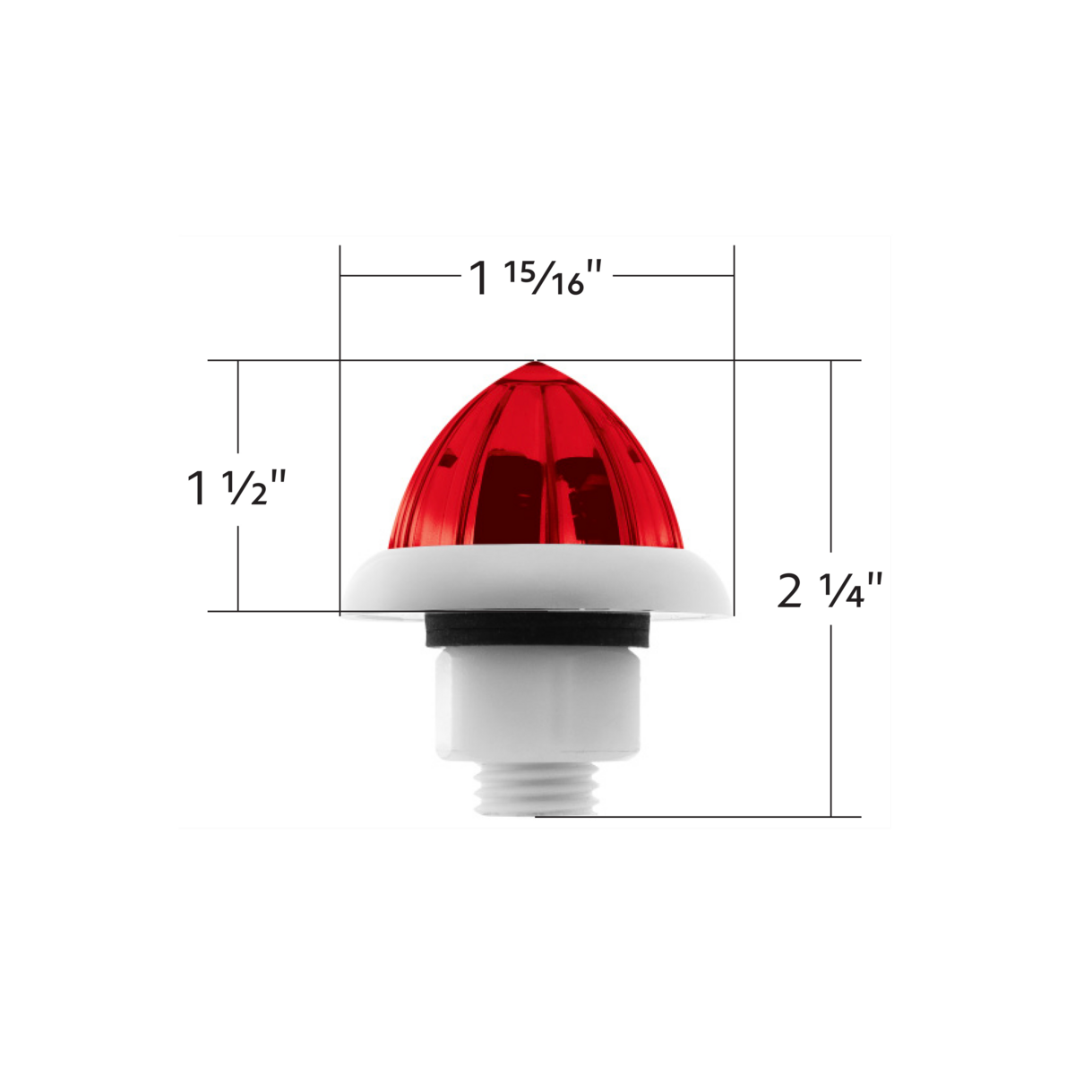 UltraBurst Red with Red Lens Clearance and Marker 9 LED 1 1/2" Watermelon Light