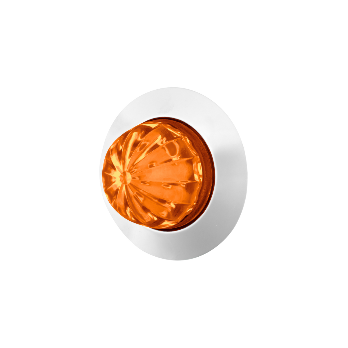 Amber 6 LED Dual Function Clearance and Marker 1 1/4" Mini Watermelon Light with Amber Lens