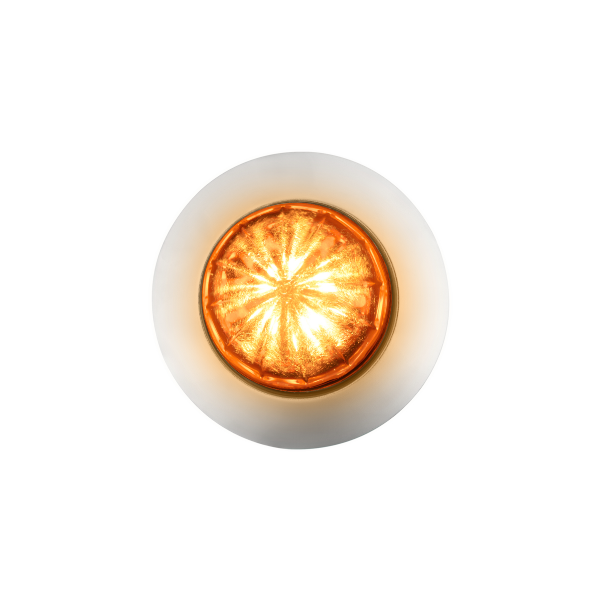 Amber 6 LED Dual Function Clearance and Marker 1 1/4" Mini Watermelon Light with Amber Lens