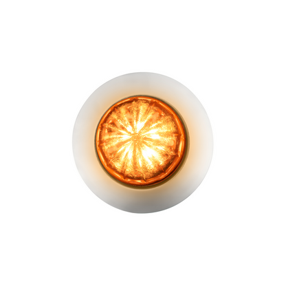 Amber 6 LED Dual Function Clearance and Marker 1 1/4" Mini Watermelon Light with Amber Lens