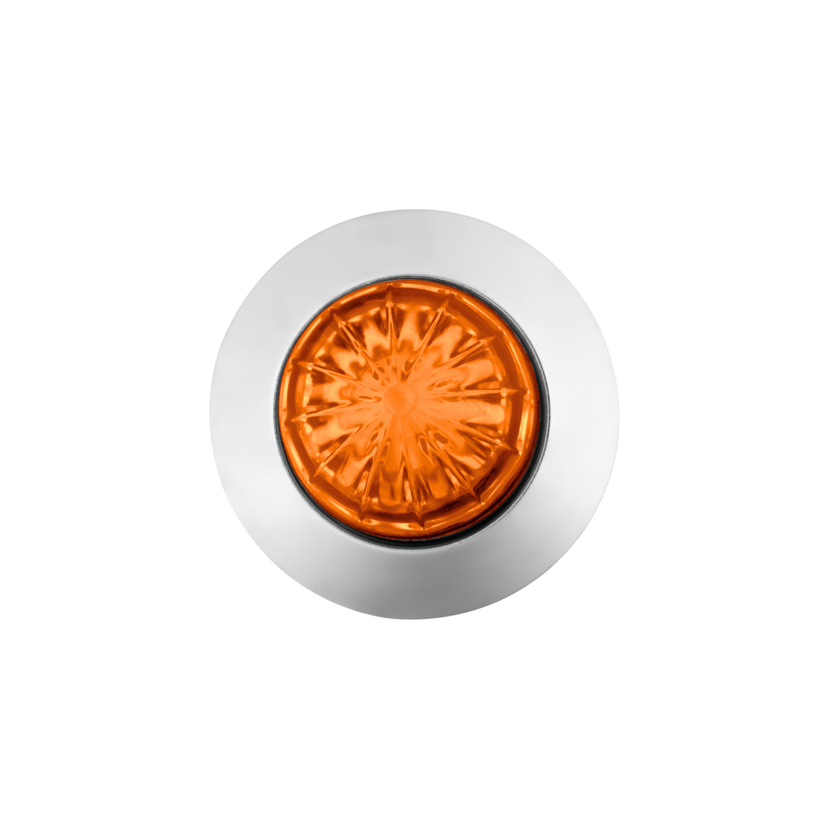 Amber 6 LED Dual Function Clearance and Marker 1 1/4" Mini Watermelon Light with Amber Lens