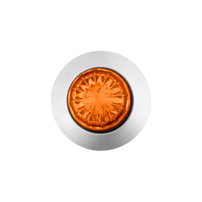Amber 6 LED Dual Function Clearance and Marker 1 1/4" Mini Watermelon Light with Amber Lens