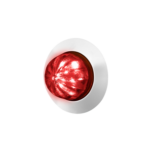 Red 6 LED Dual Function Clearance and Marker 1 1/4" Mini Watermelon Light with Red Lens
