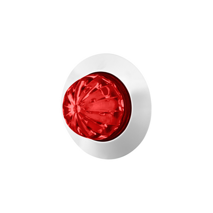 Red 6 LED Dual Function Clearance and Marker 1 1/4" Mini Watermelon Light with Red Lens