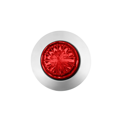 Red 6 LED Dual Function Clearance and Marker 1 1/4" Mini Watermelon Light with Red Lens