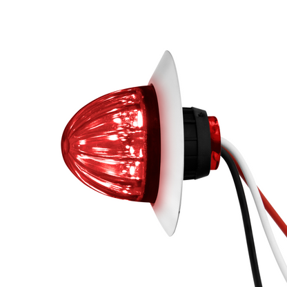 Red 6 LED Dual Function Clearance and Marker 1 1/4" Mini Watermelon Light with Red Lens
