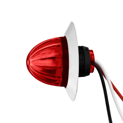 Red 6 LED Dual Function Clearance and Marker 1 1/4" Mini Watermelon Light with Red Lens