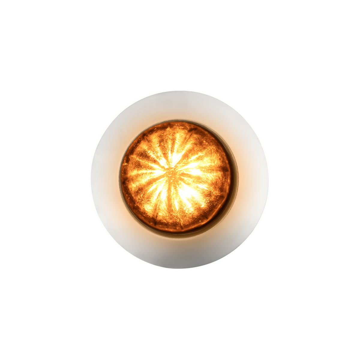 Amber 6 LED Dual Function Clearance and Marker 1 1/4" Mini Watermelon Light with Clear Lens