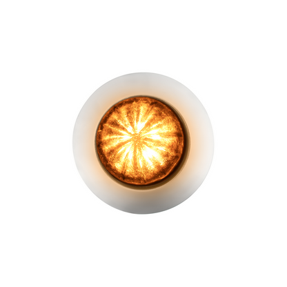 Amber 6 LED Dual Function Clearance and Marker 1 1/4" Mini Watermelon Light with Clear Lens