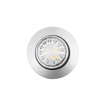 Amber 6 LED Dual Function Clearance and Marker 1 1/4" Mini Watermelon Light with Clear Lens