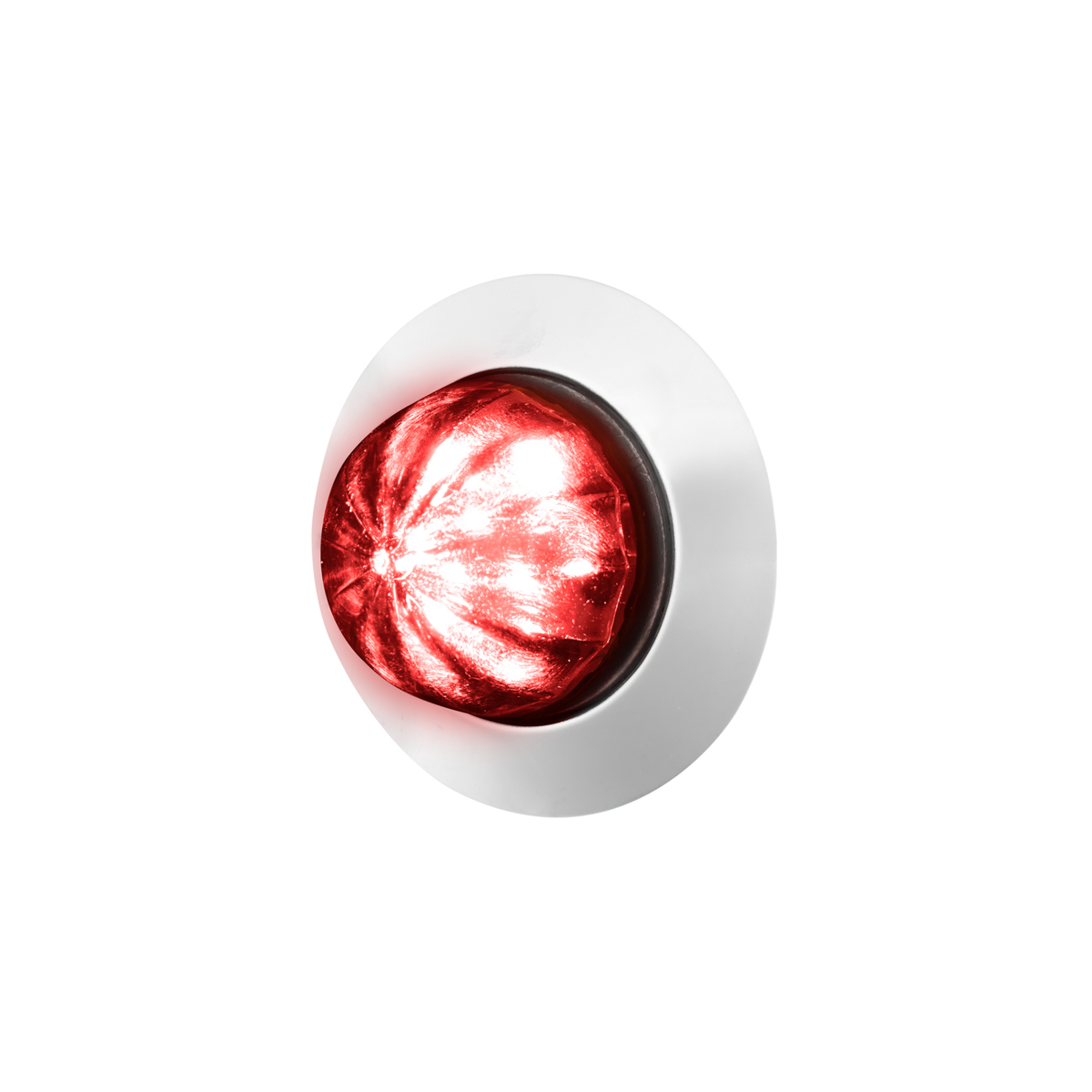 Red 6 LED Dual Function Clearance and Marker 1 1/4" Mini Watermelon Light with Clear Lens