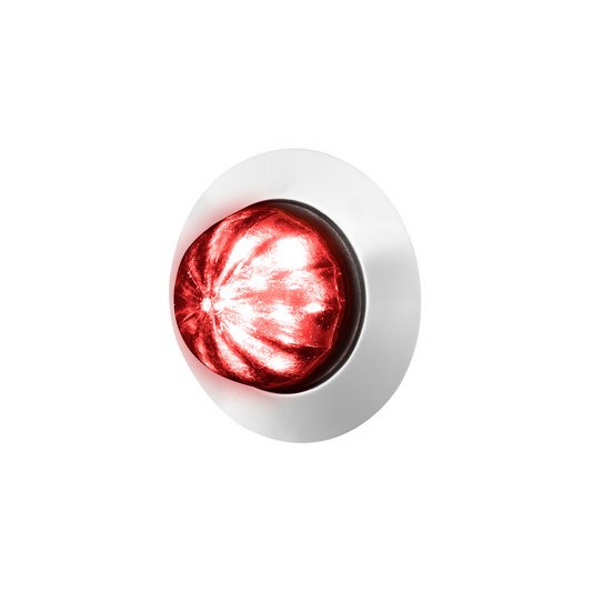 Red 6 LED Dual Function Clearance and Marker 1 1/4" Mini Watermelon Light with Clear Lens