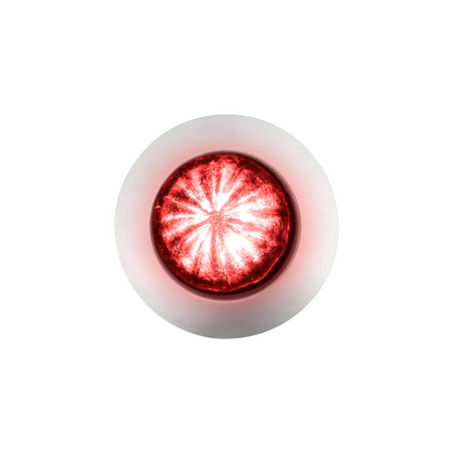 Red 6 LED Dual Function Clearance and Marker 1 1/4" Mini Watermelon Light with Clear Lens