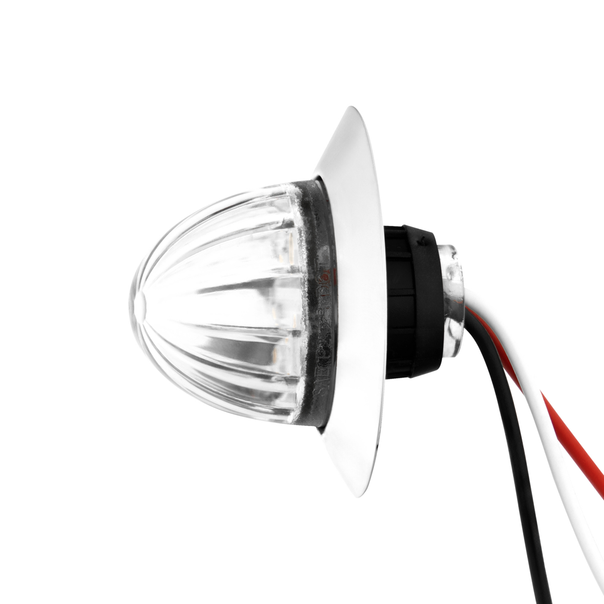 Red 6 LED Dual Function Clearance and Marker 1 1/4" Mini Watermelon Light with Clear Lens