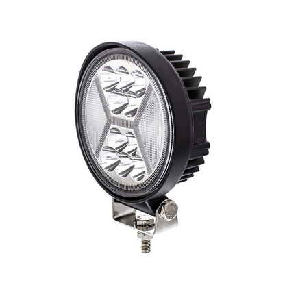 24 High Power LED 4 1/2" Round Work Light with "X" LED Light Guide