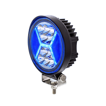 24 High Power LED 4 1/2" Round Work Light with "X" LED Light Guide
