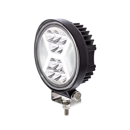 24 High Power LED 4 1/2" Round Work Light with "X" LED Light Guide