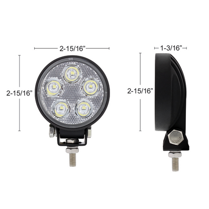 5 High Power LED 3" Round Mini Spot Work Light