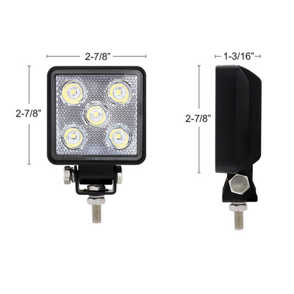5 High Power LED 3" Square Mini Spot Work Light