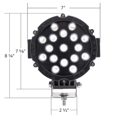17 High Power LED 7" Round Spot or Off Road Light