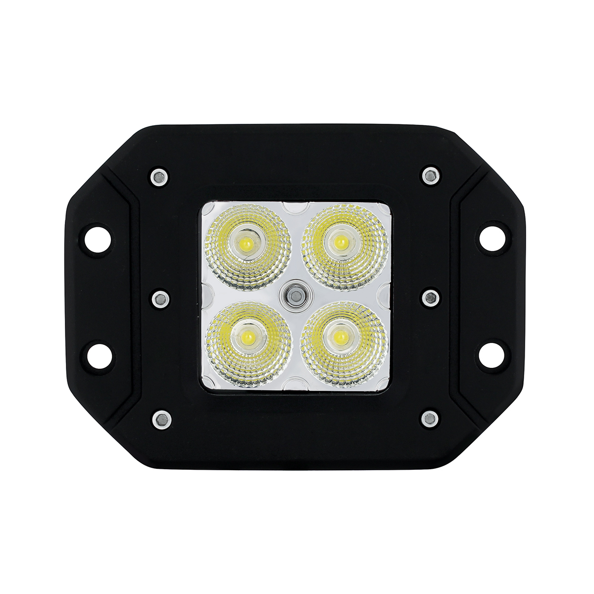 4 High Power LED Square Flange Mount Flood Work Light