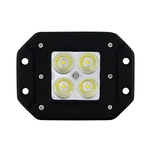 4 High Power LED Square Flange Mount Flood Work Light