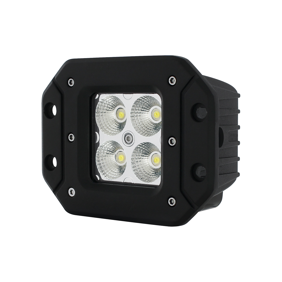 4 High Power LED Square Flange Mount Flood Work Light