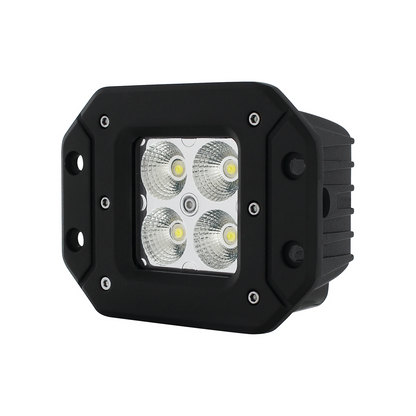 4 High Power LED Square Flange Mount Flood Work Light