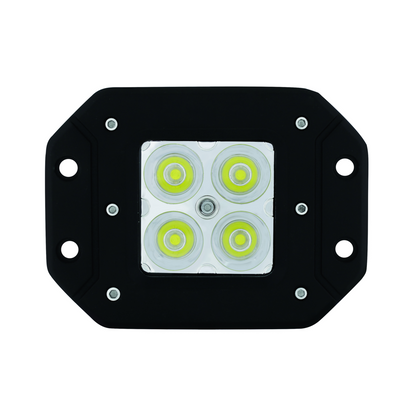 4 High Power LED Square Flange Mount Spot Work Light