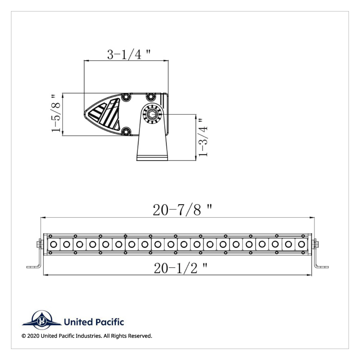 20 High Power CREE LED Single Row 20 1/2" Light Bar