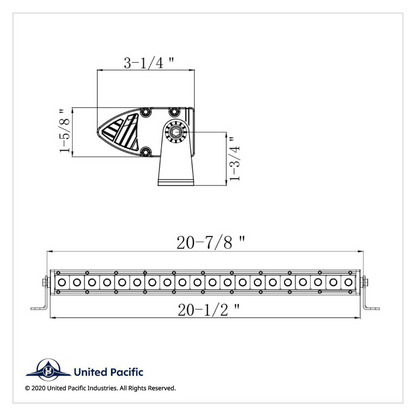 20 High Power CREE LED Single Row 20 1/2" Light Bar