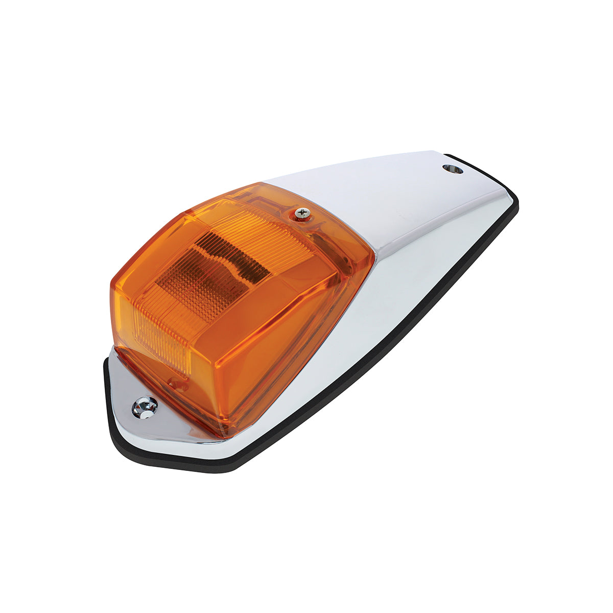 Chrome Plastic Grakon 5000 Style Cab Light with 24 LED Amber GloLight Square Cab Light