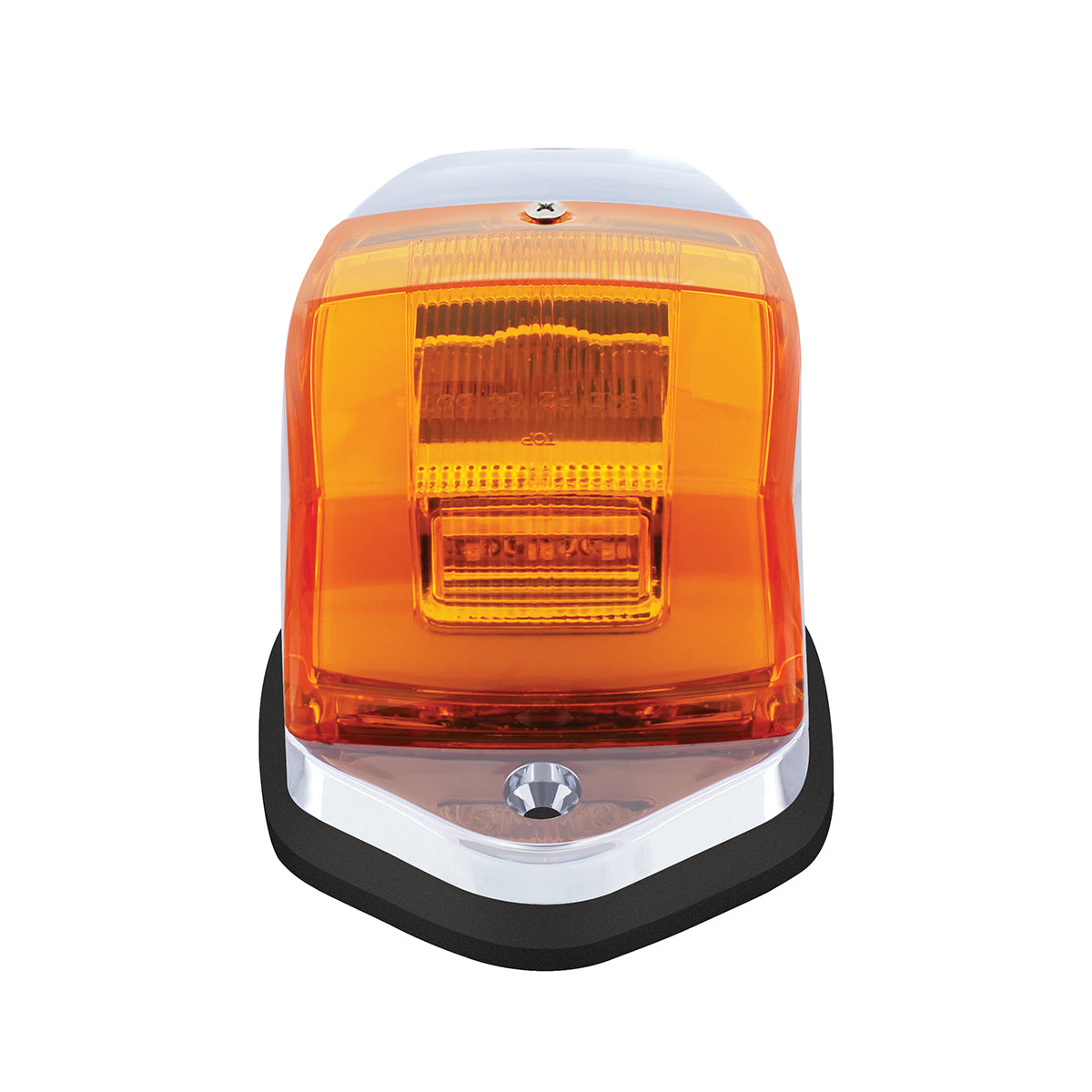 Chrome Plastic Grakon 5000 Style Cab Light with 24 LED Amber GloLight Square Cab Light